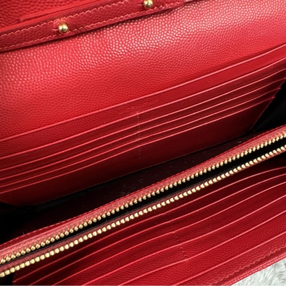 Yves Saint Laurent Cassandre Chain Crossbody Bag in Red - Picture 7 of 11